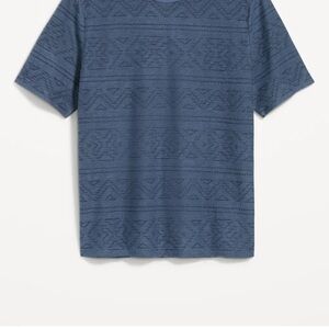Old Navy Textured Jacquard T-Shirt 100% Cotton Short Sleeved Men Size XXL Tall